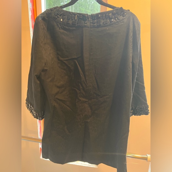 Michael by Michael Kors brocade black tunic with jets - Picture 5 of 5